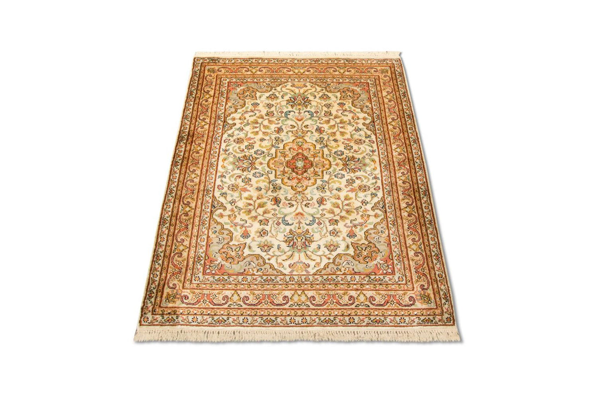 Sidenmatta - Kashmir Silk - 123 x 79 cm - beige