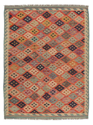 Kelim Carpet - Splash - 197 x 148 cm - flerfärgad
