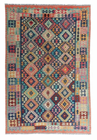 Kelim Carpet - Splash - 295 x 203 cm - flerfärgad