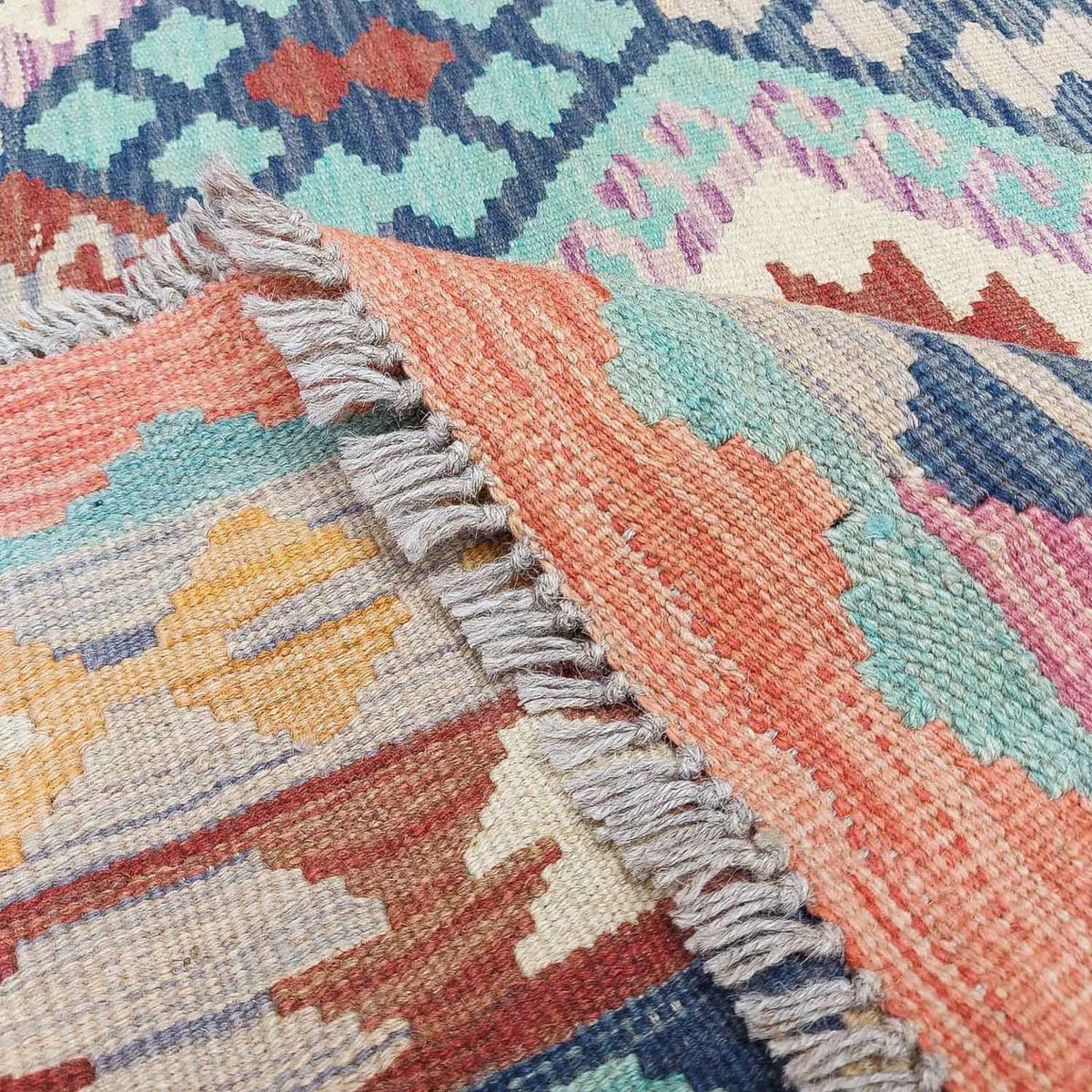 Kelim Carpet - Splash - 295 x 203 cm - flerfärgad