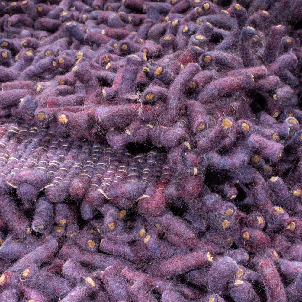 Hög luggmatta - 240 x 170 cm - lila