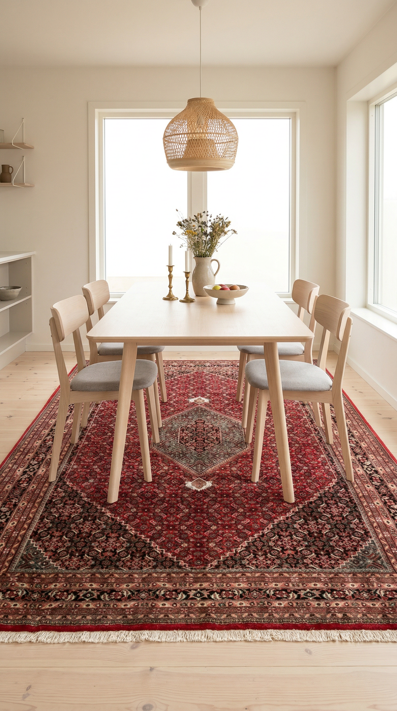 Orientaliska mattor - Bijar - Indus - 361 x 255 cm - röd