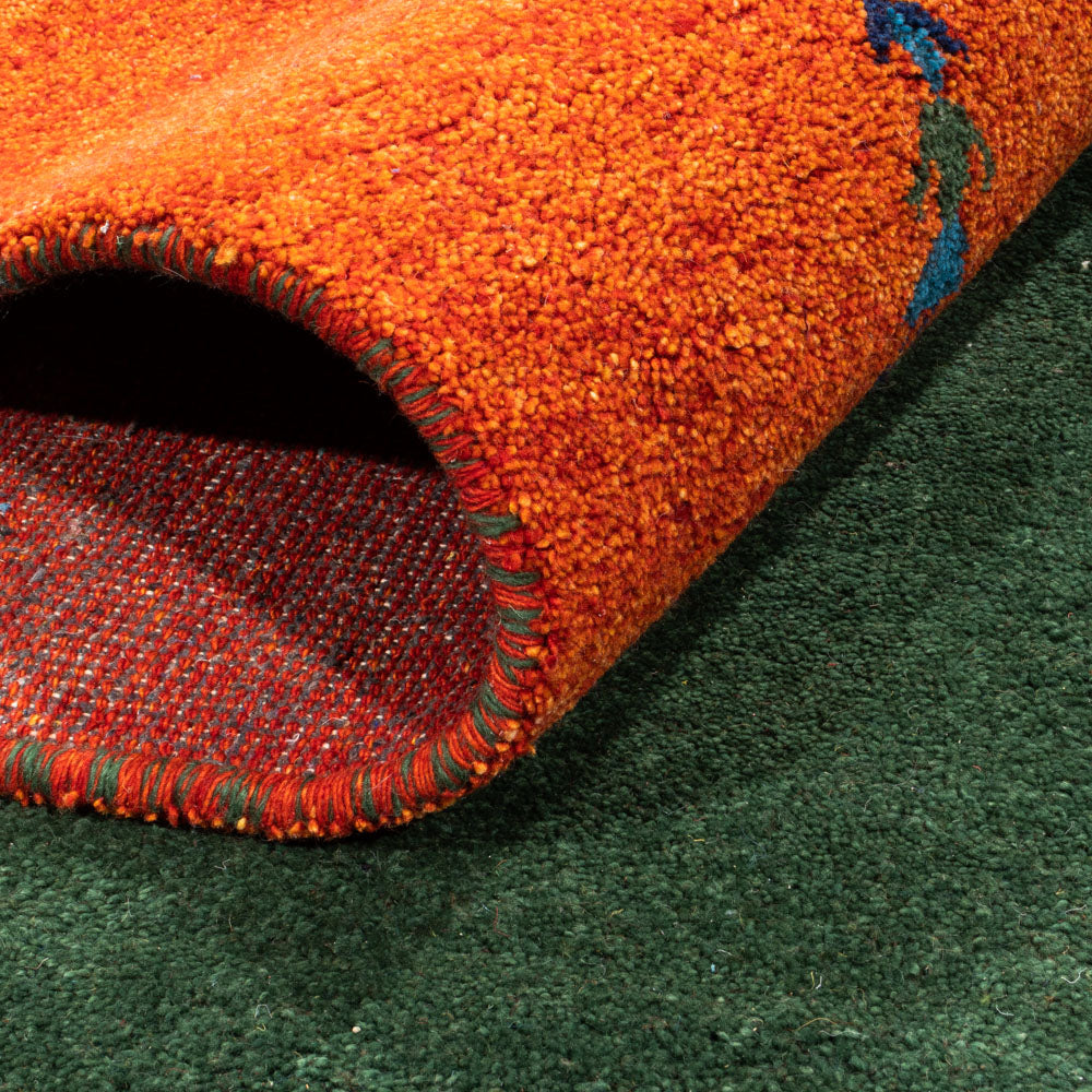 Gabbeh-matta - Indus - 390 x 289 cm - grön