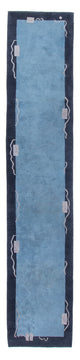 Runner Nepal mattan - 337 x 73 cm - blå