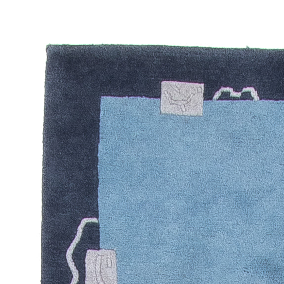 Runner Nepal mattan - 337 x 73 cm - blå