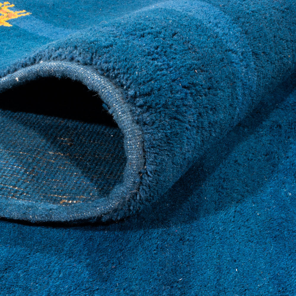 Gabbeh-matta - Indus kvadrat  - 255 x 250 cm - blå