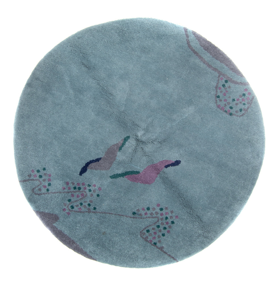 Gabbeh-matta - Indus runt  - 200 x 200 cm - blå