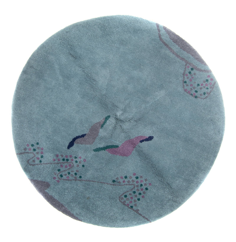 Gabbeh-matta - Indus runt  - 200 x 200 cm - blå