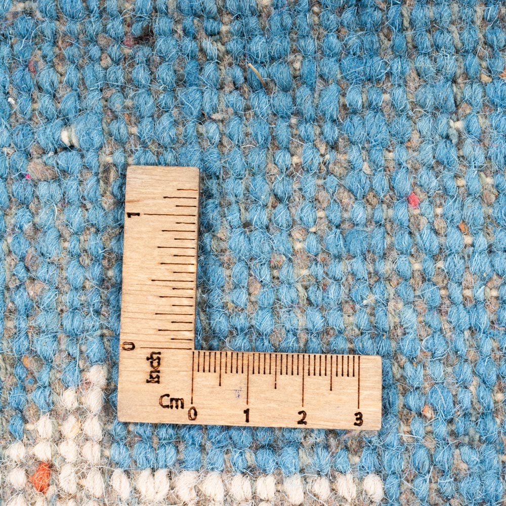 Gabbeh-matta - Indus runt  - 195 x 195 cm - blå