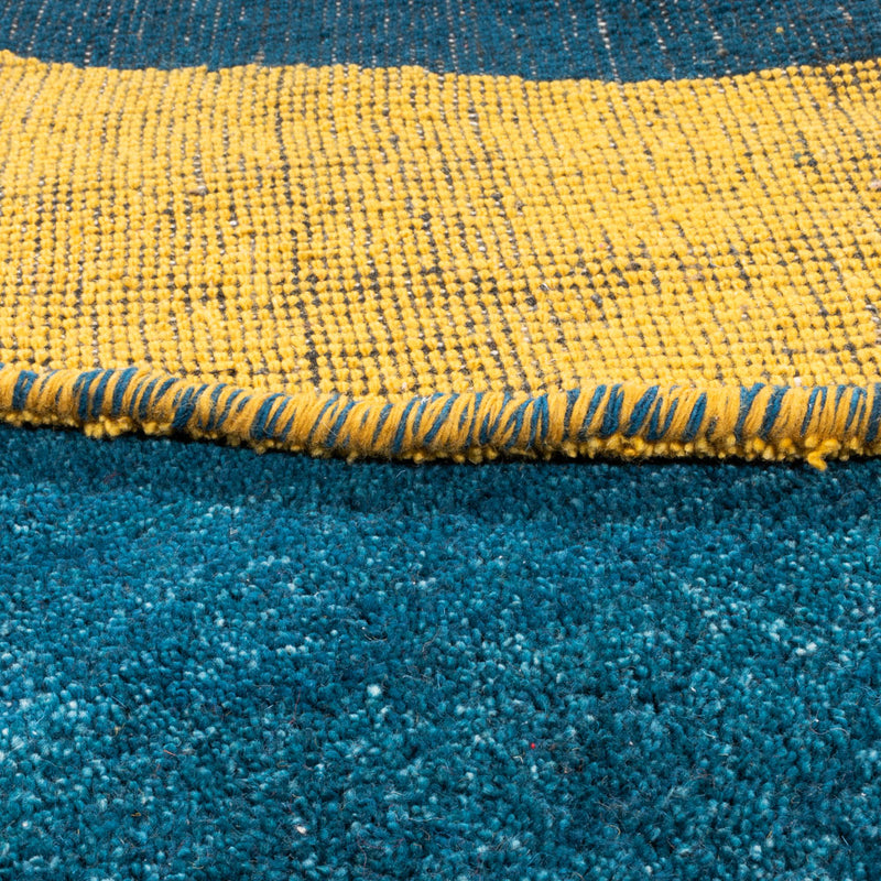 Gabbeh-matta - Indus runt  - 193 x 193 cm - blå