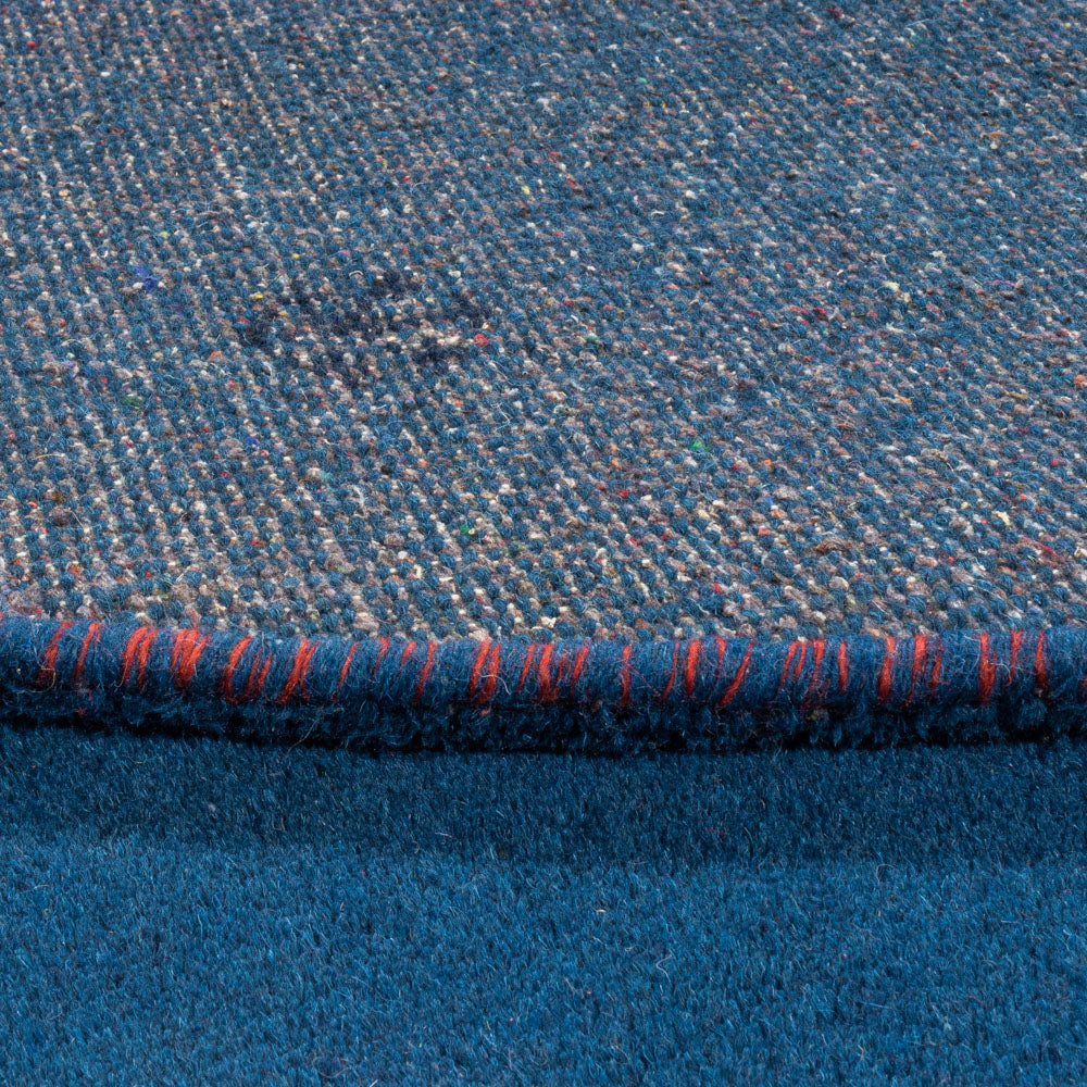 Gabbeh-matta - Indus runt  - 199 x 199 cm - blå