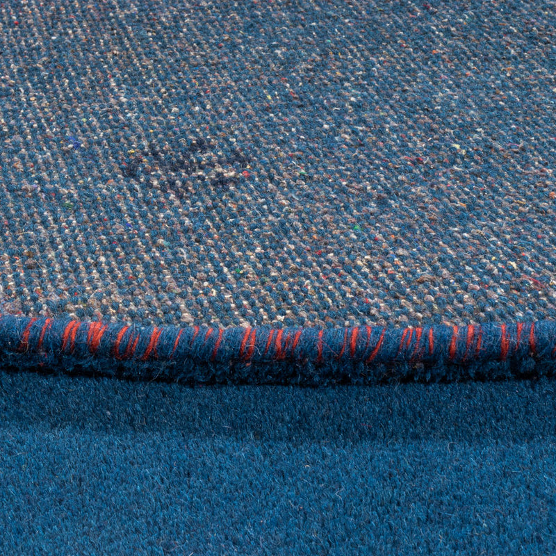 Gabbeh-matta - Indus runt  - 199 x 199 cm - blå