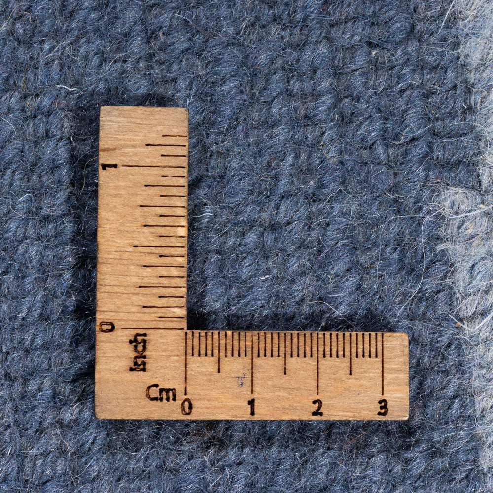 Nepal mattan runt  - 197 x 197 cm - blå