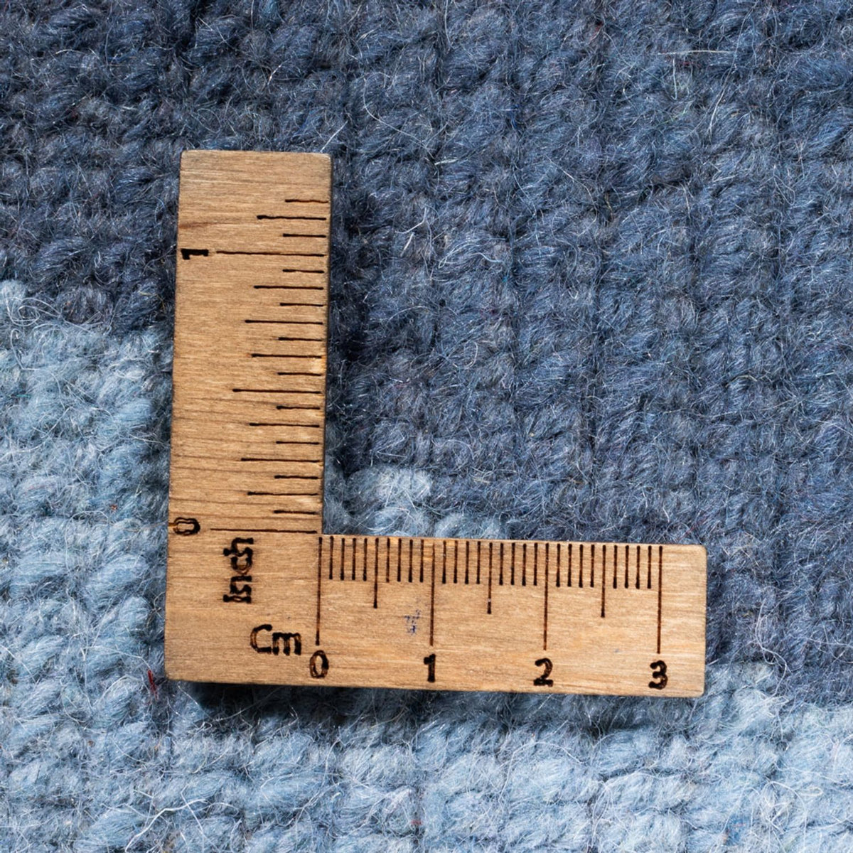 Nepal mattan runt  - 210 x 210 cm - blå