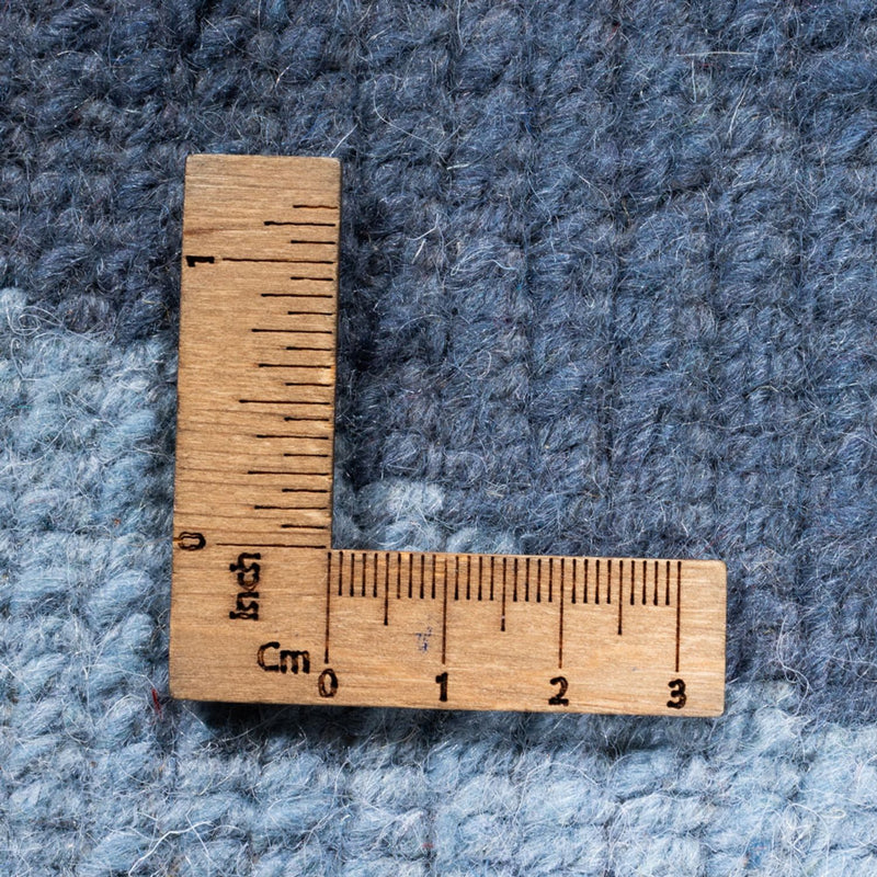 Nepal mattan runt  - 210 x 210 cm - blå