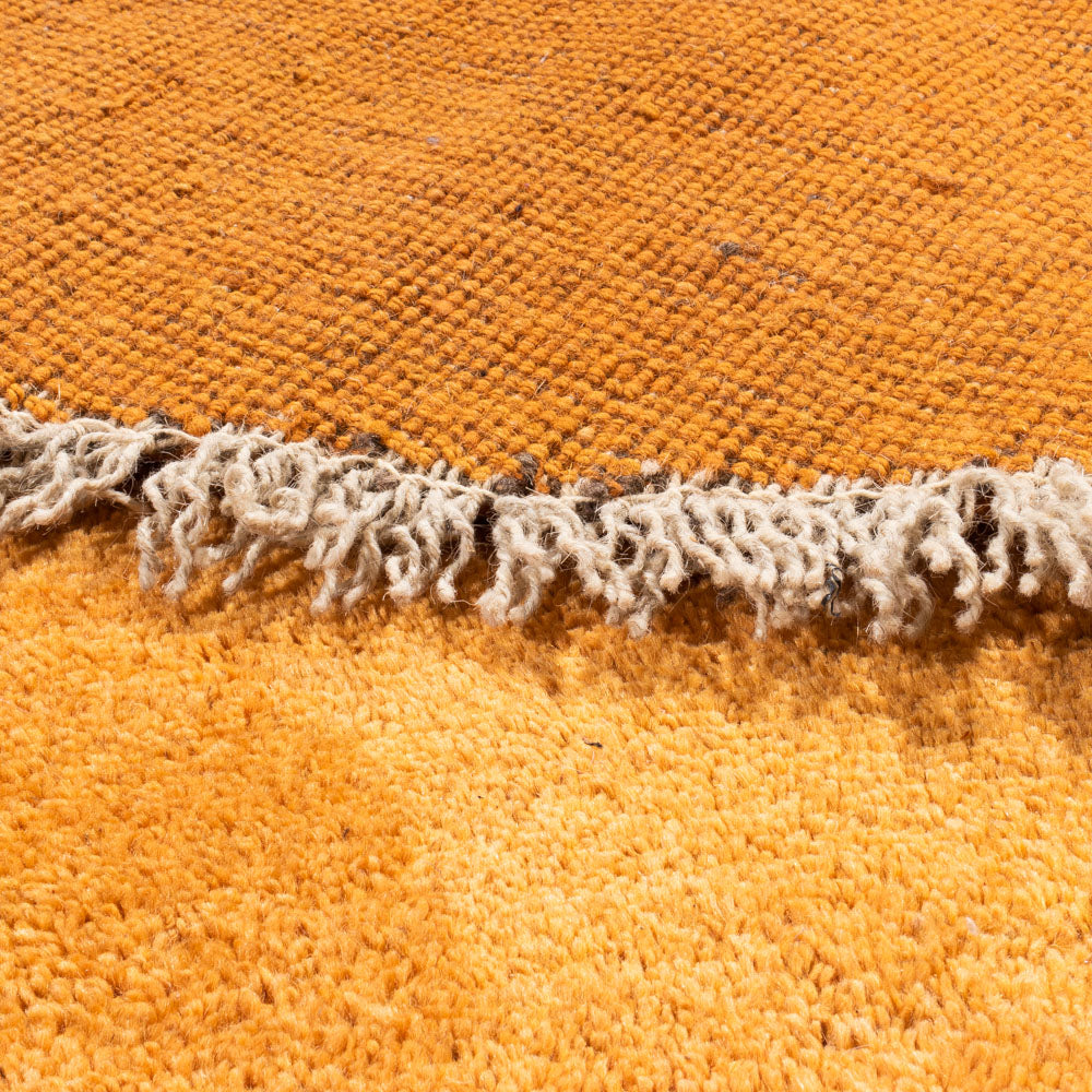 Hög luggmatta runt  - 200 x 200 cm - guld