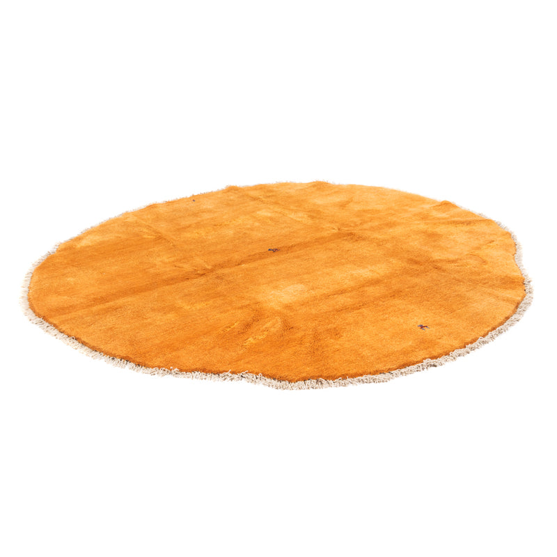 Hög luggmatta runt  - 200 x 200 cm - guld