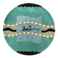 Barnens matta runt  - 200 x 200 cm - blå