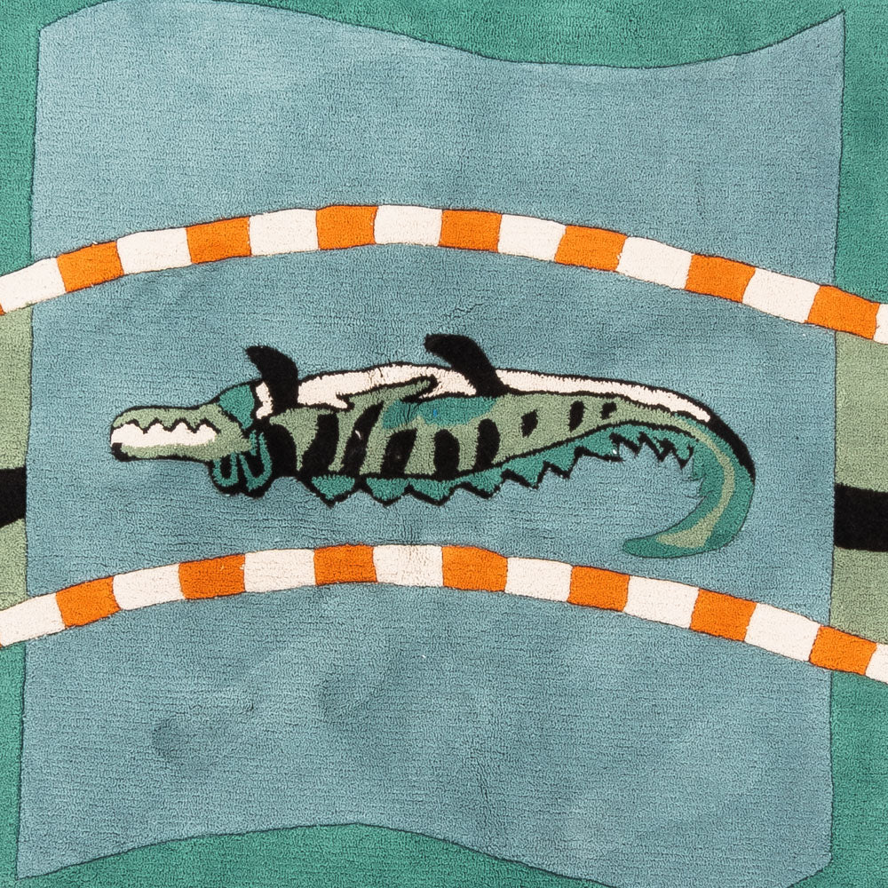 Barnens matta runt  - 200 x 200 cm - blå