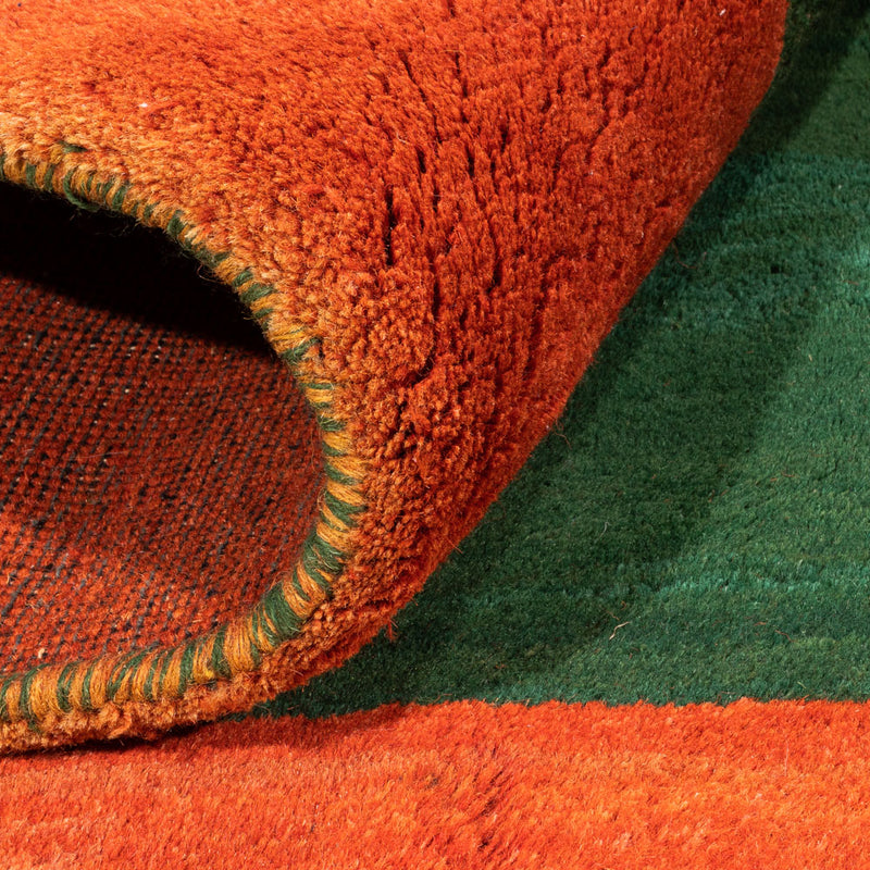 Gabbeh-matta - Indus kvadrat  - 205 x 196 cm - grön