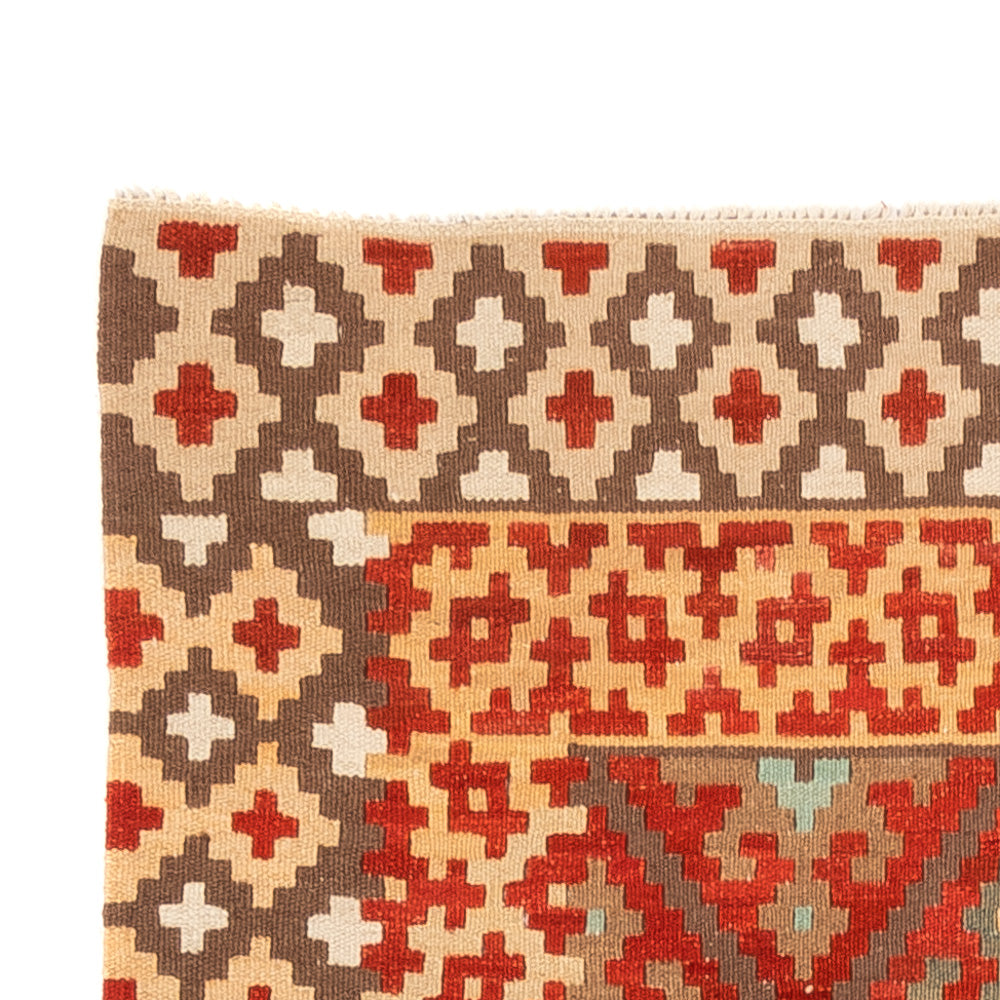 Runner Kelim Carpet - Splash - 203 x 110 cm - röd