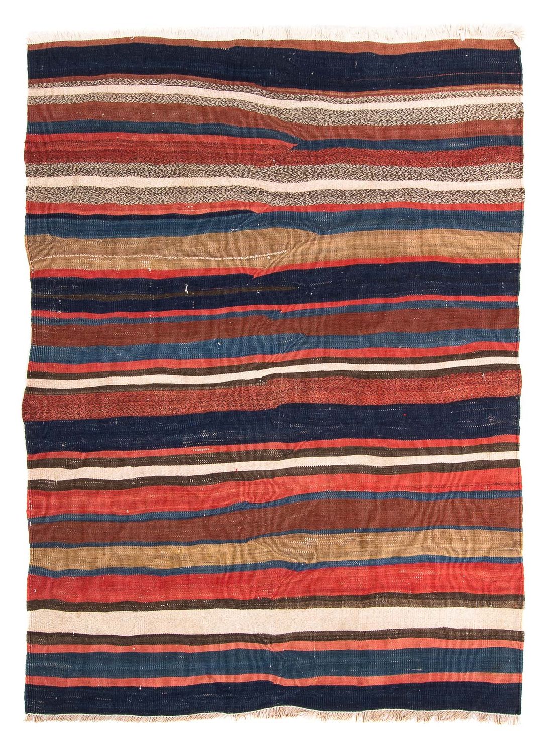 Kelim-matta - gammal - 200 x 140 cm - flerfärgad