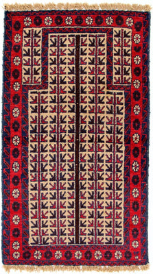 Baluch-matta - 130 x 75 cm - beige