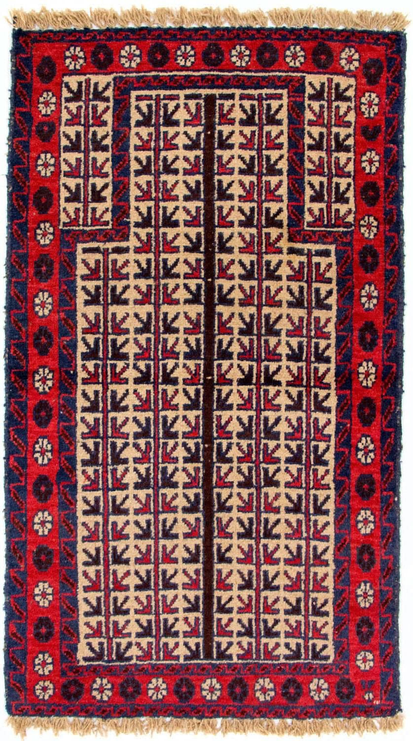 Baluch-matta - 130 x 75 cm - beige