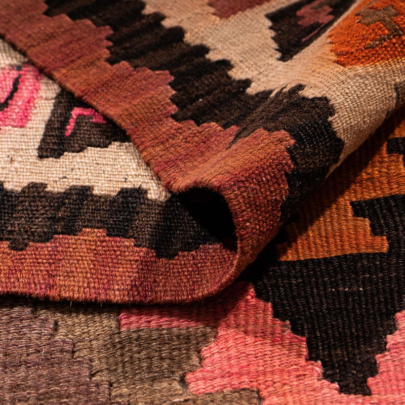 Runner Kelim-matta - gammal - 265 x 135 cm - flerfärgad