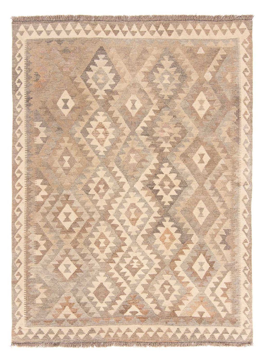 Kelim matta - trendig - 205 x 151 cm - beige