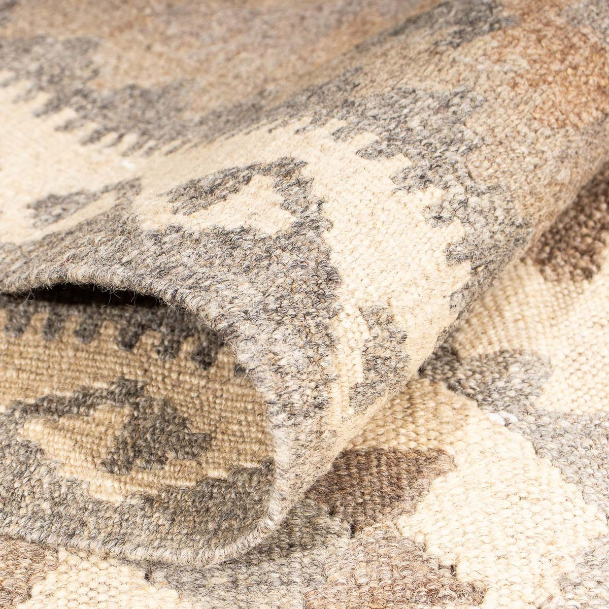 Kelim matta - trendig - 205 x 151 cm - beige