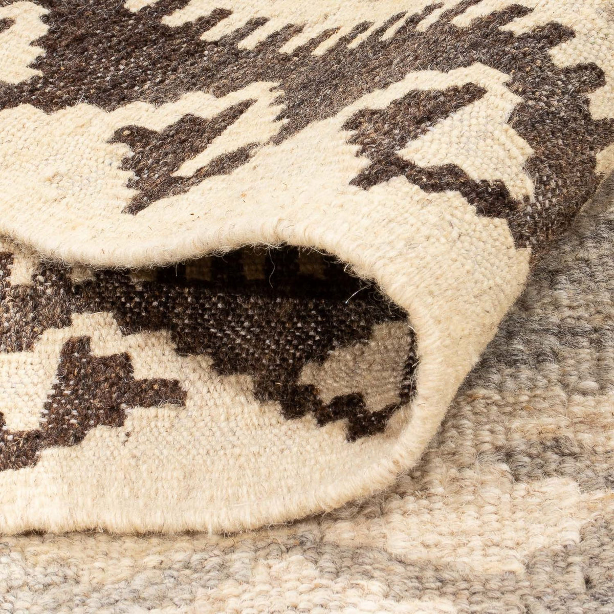 Kelim Carpet - Splash - 196 x 134 cm - natur