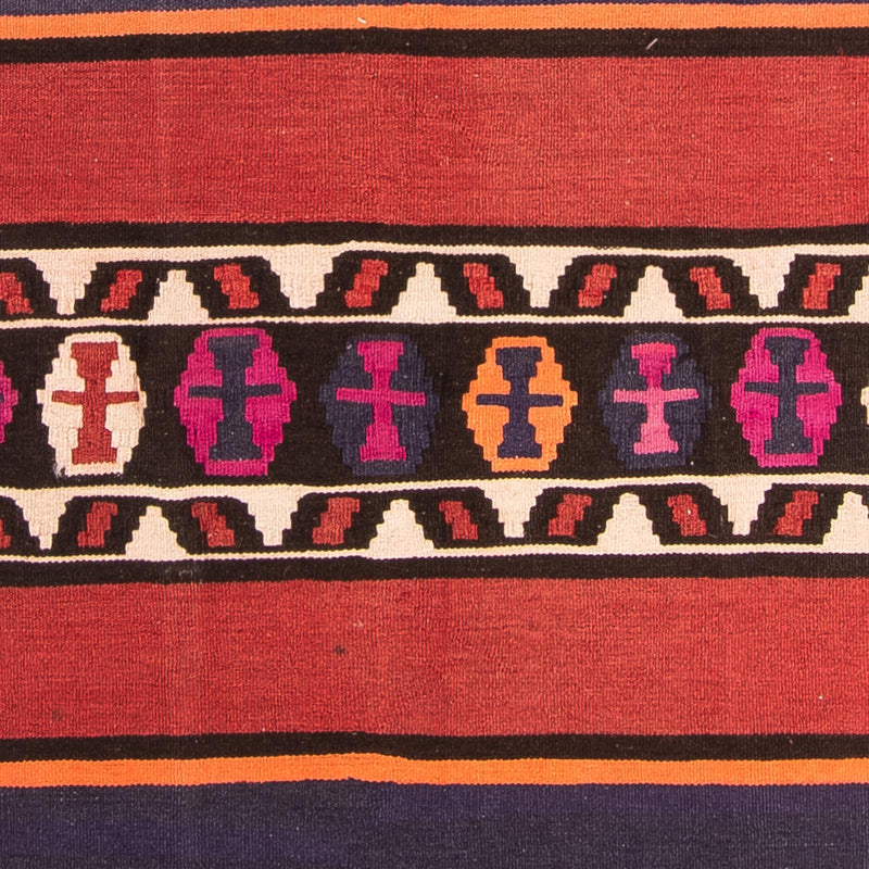 Runner Kelim-matta - gammal - 380 x 135 cm - flerfärgad