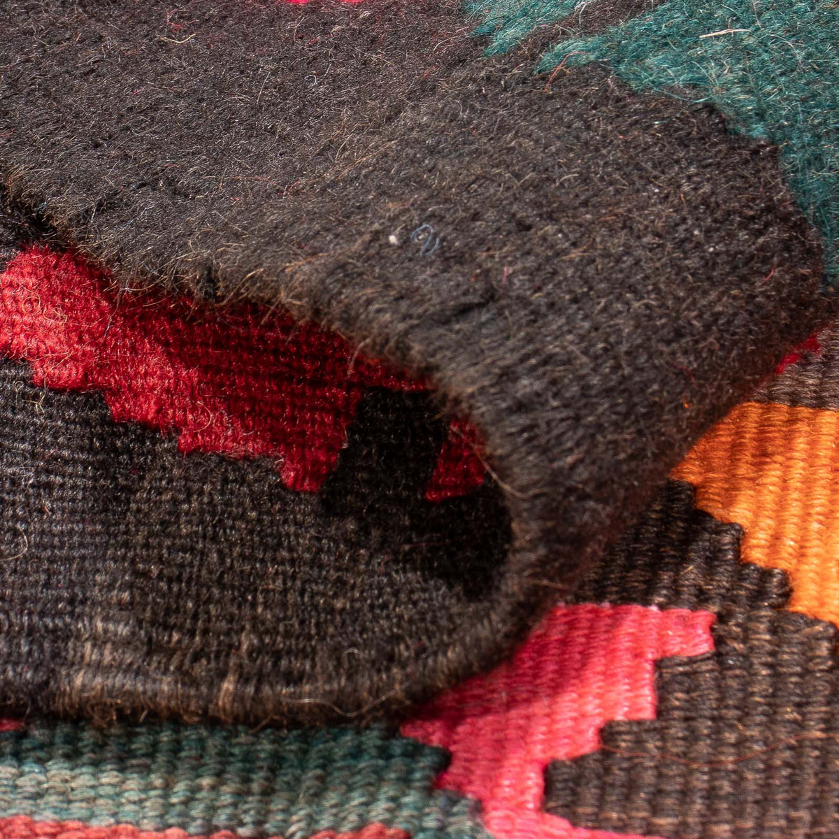 Runner Kelim-matta - gammal - 430 x 210 cm - röd