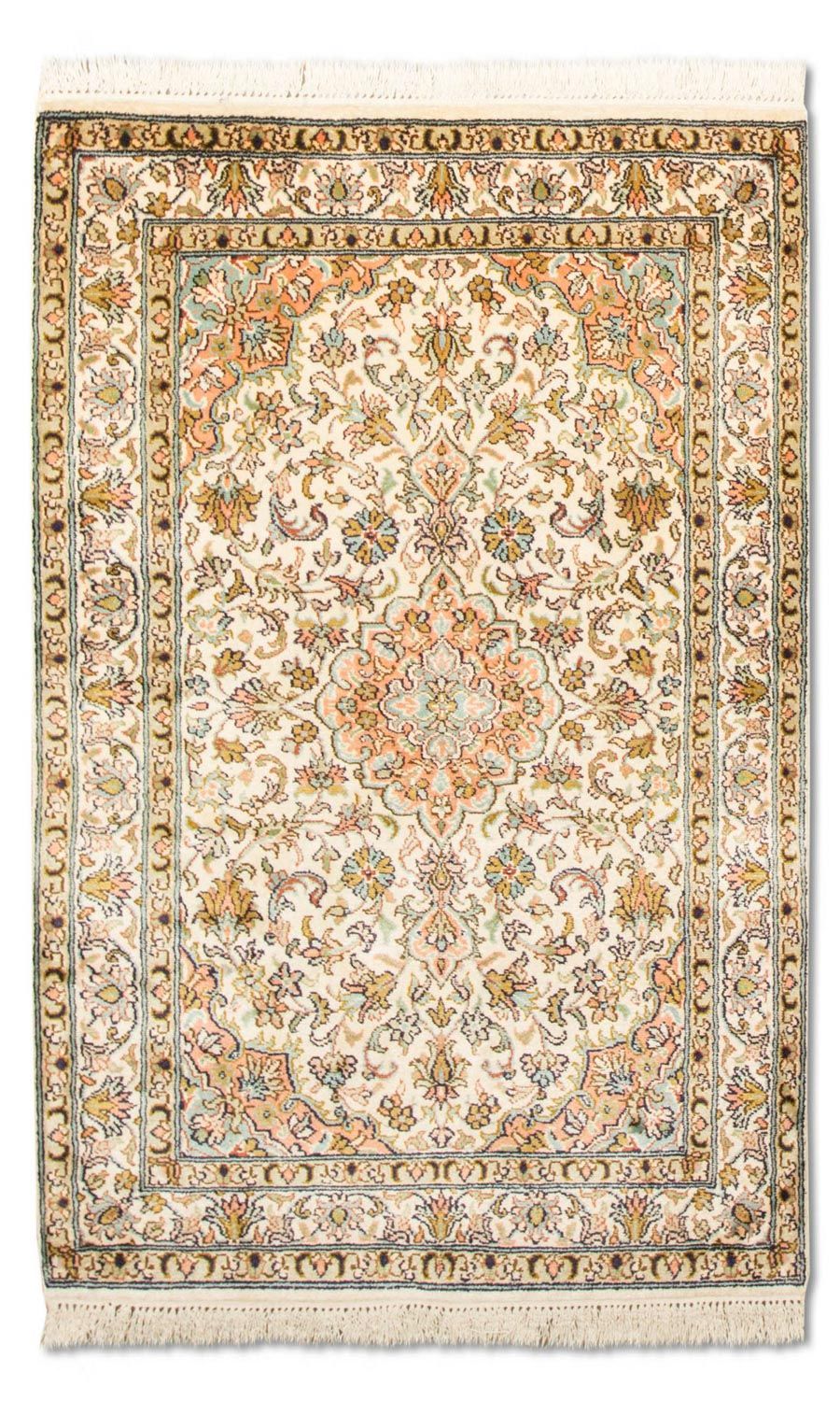 Sidenmatta - Kashmir Silk - 95 x 62 cm - beige