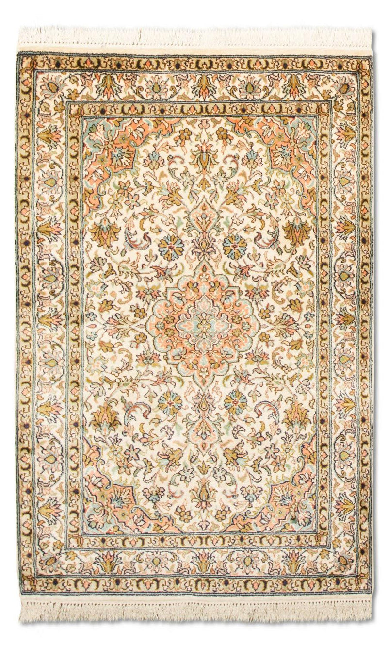 Sidenmatta - Kashmir Silk - 95 x 62 cm - beige