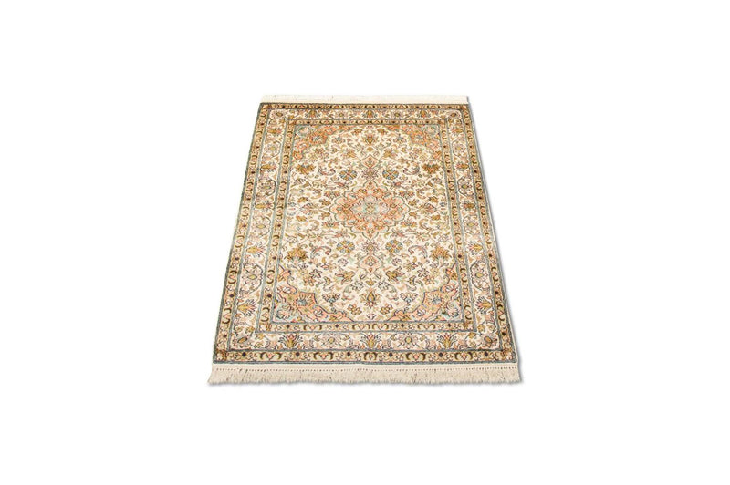 Sidenmatta - Kashmir Silk - 95 x 62 cm - beige