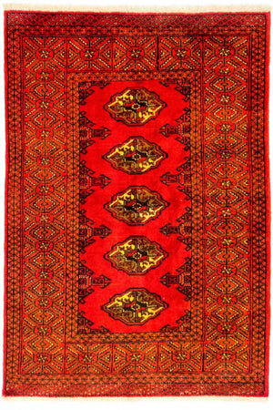 Turkaman-matta - 146 x 103 cm - röd