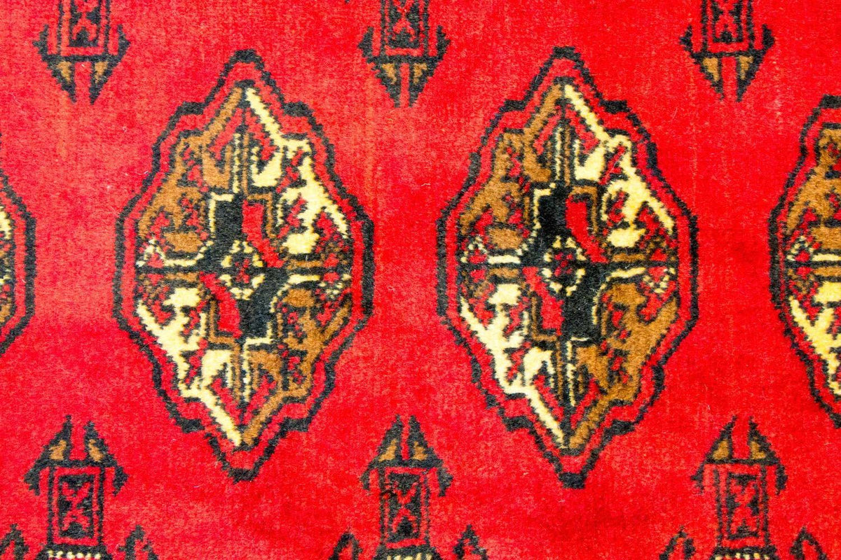 Turkaman-matta - 146 x 103 cm - röd