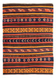 Kelim-matta - gammal - 210 x 157 cm - flerfärgad