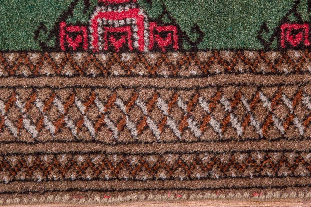 Turkaman-matta - 143 x 99 cm - grön