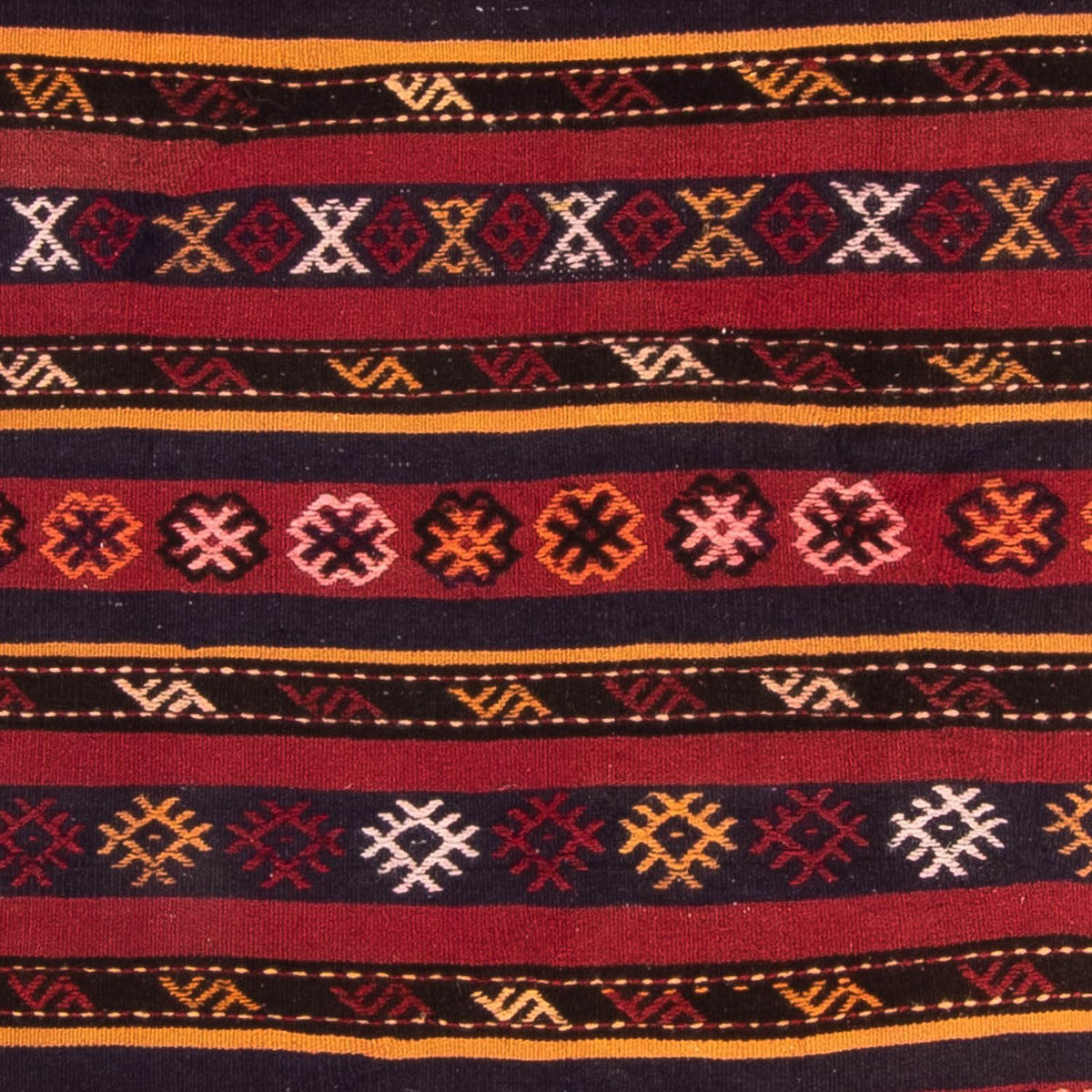 Kelim-matta - gammal - 210 x 140 cm - flerfärgad