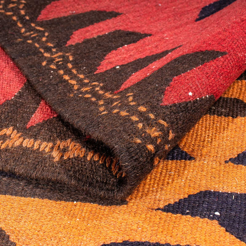 Runner Kelim-matta - gammal - 395 x 150 cm - flerfärgad