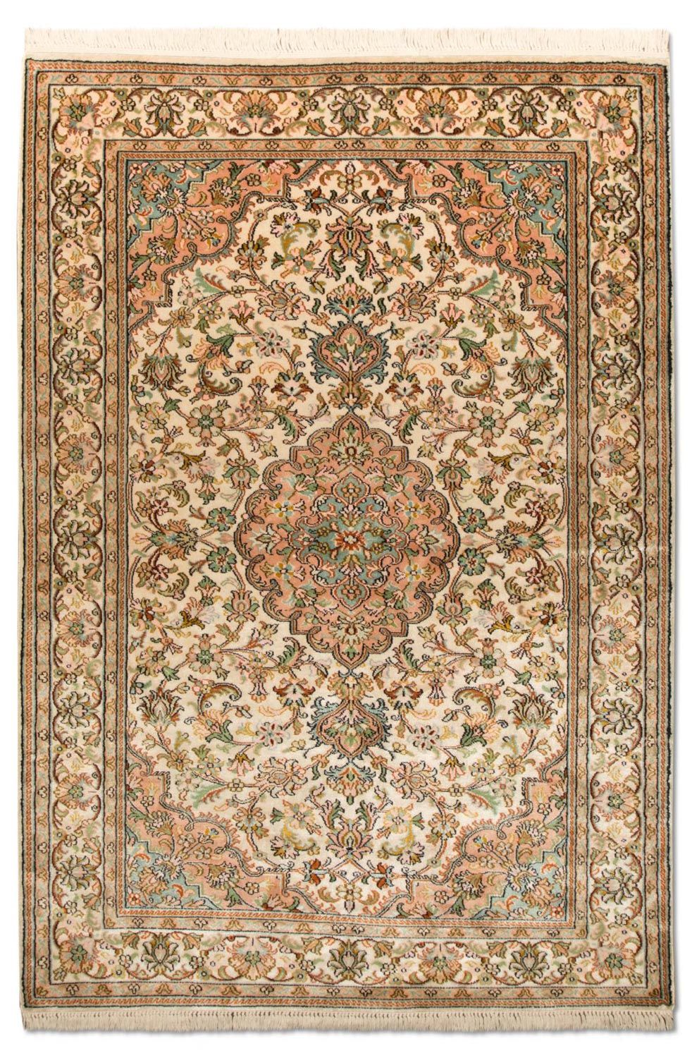 Sidenmatta - Kashmir Silk - 148 x 93 cm - beige