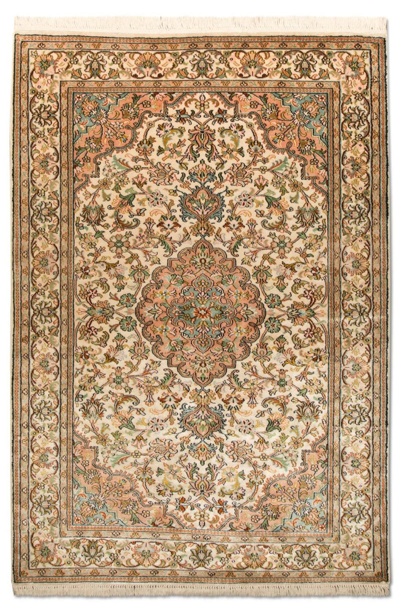 Sidenmatta - Kashmir Silk - 148 x 93 cm - beige
