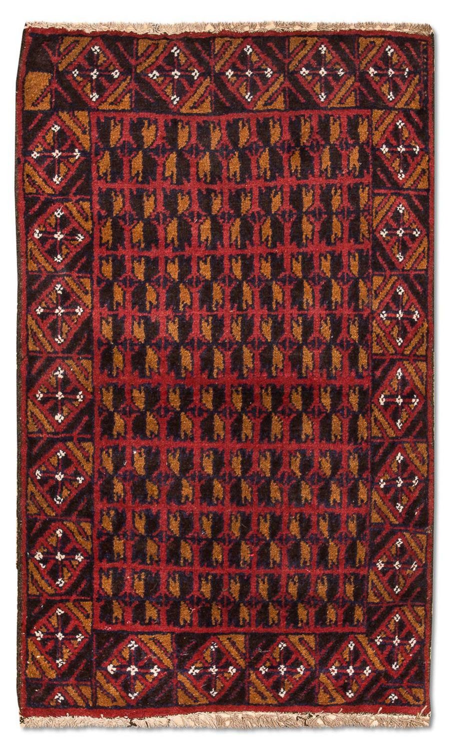 Baluch-matta - 129 x 77 cm - röd