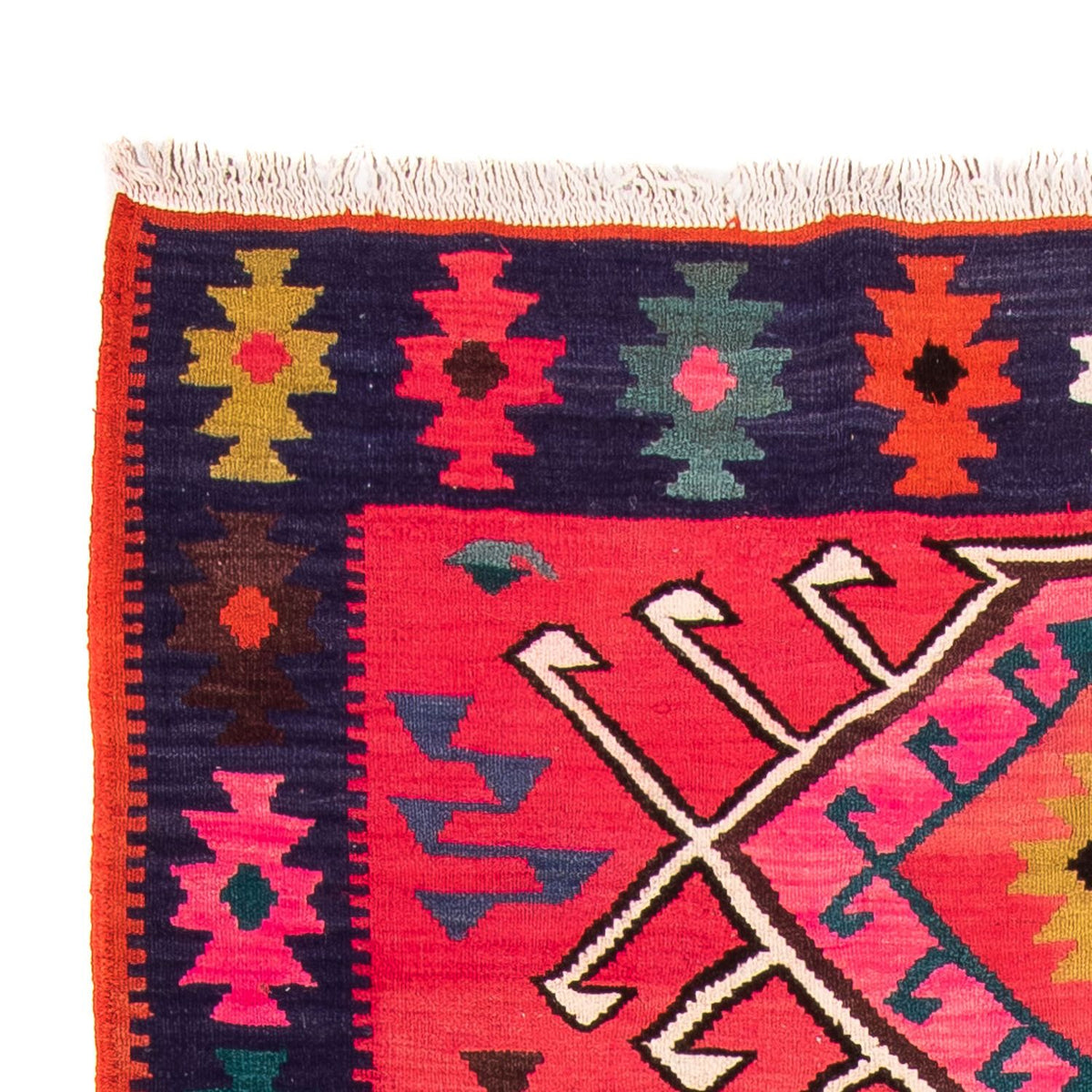 Kelim-matta - gammal - 250 x 150 cm - flerfärgad