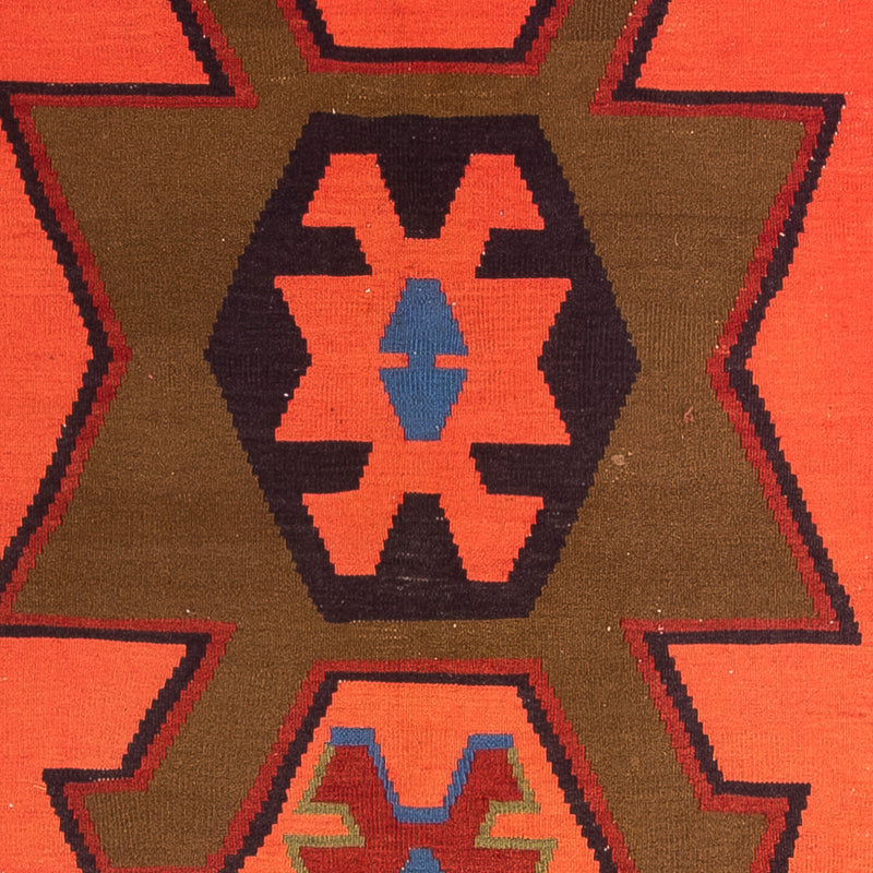 Runner Kelim-matta - gammal - 335 x 150 cm - flerfärgad