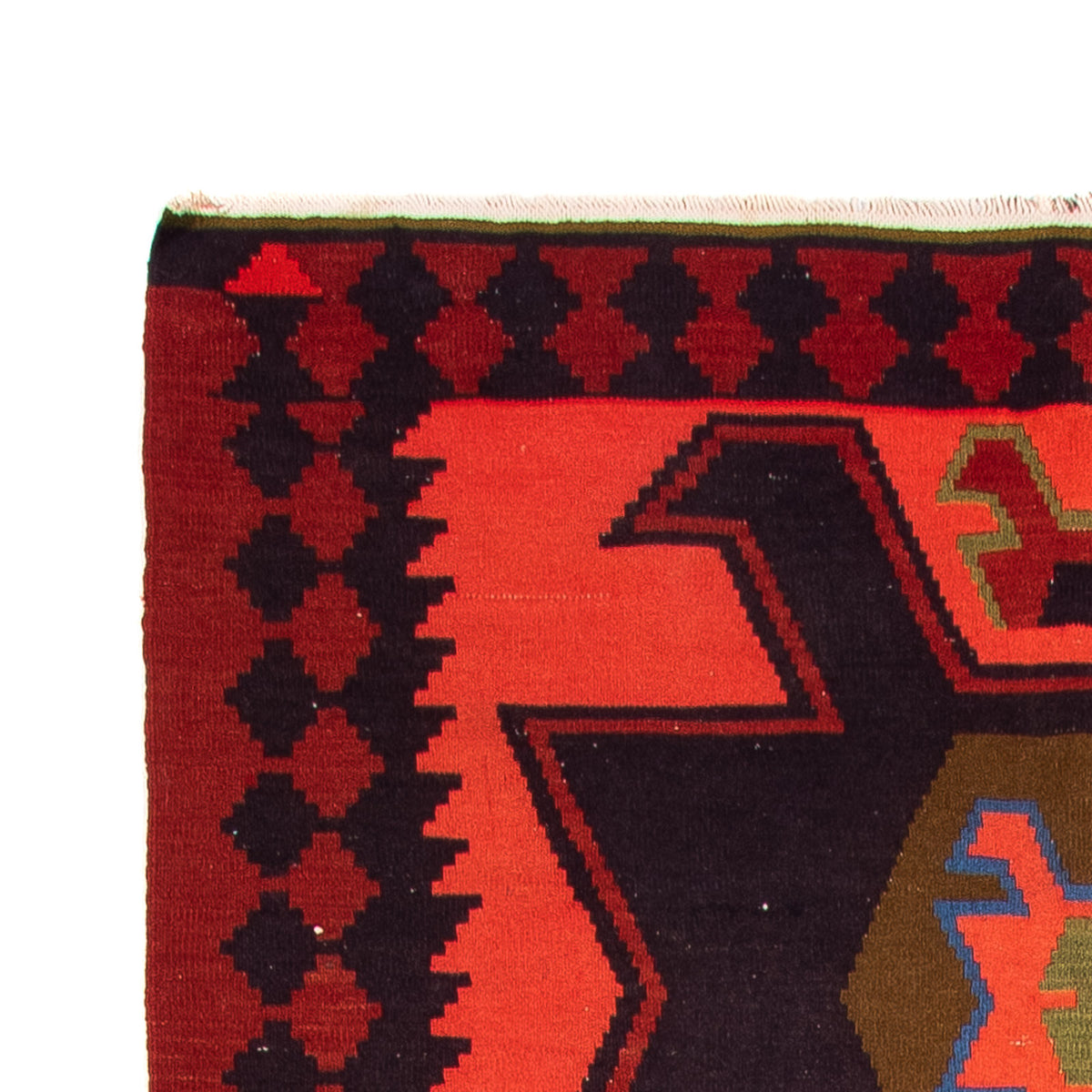 Runner Kelim-matta - gammal - 335 x 150 cm - flerfärgad