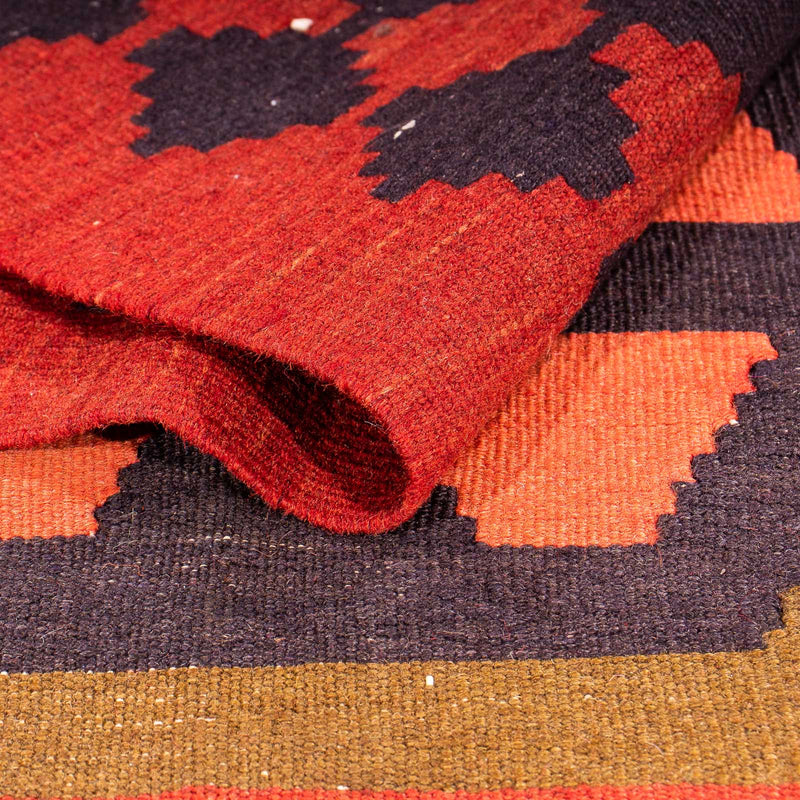 Runner Kelim-matta - gammal - 335 x 150 cm - flerfärgad